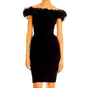 Black Aidan Mattox cocktail dress